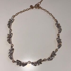 J. Crew Gold and Silver Leaf Necklace